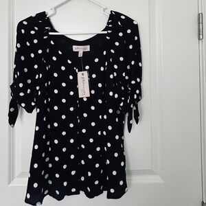 Philosophy Small Black and White Blouse